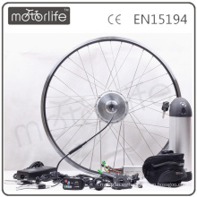 Motorlife Motor de motor de bicicleta eléctrica Kit con botella de batería en controlador incorporado bicicleta
